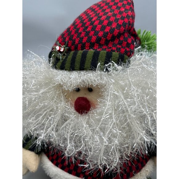 Christmas Holiday Santa Claus Plush Doll with Sound 11" Tall Used READ - Picture 2 of 9
